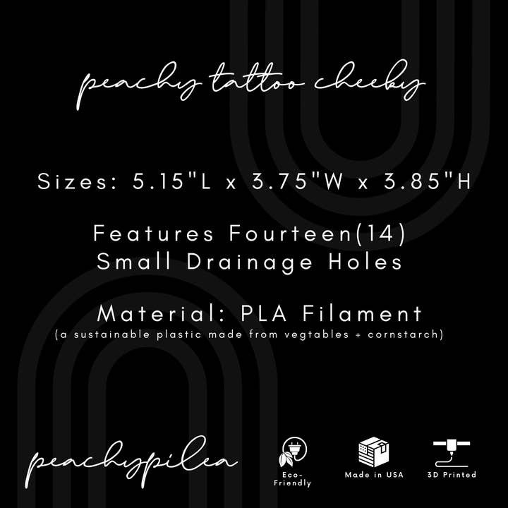 Peachy Pilea - Wholesale Plant Pot - Peachy Tattoo Cheeky Planter | More Colors Available1