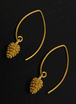 Sosie Designs - Wholesale Dangle Earrings - Gold Marquis Pine Cone Earrings