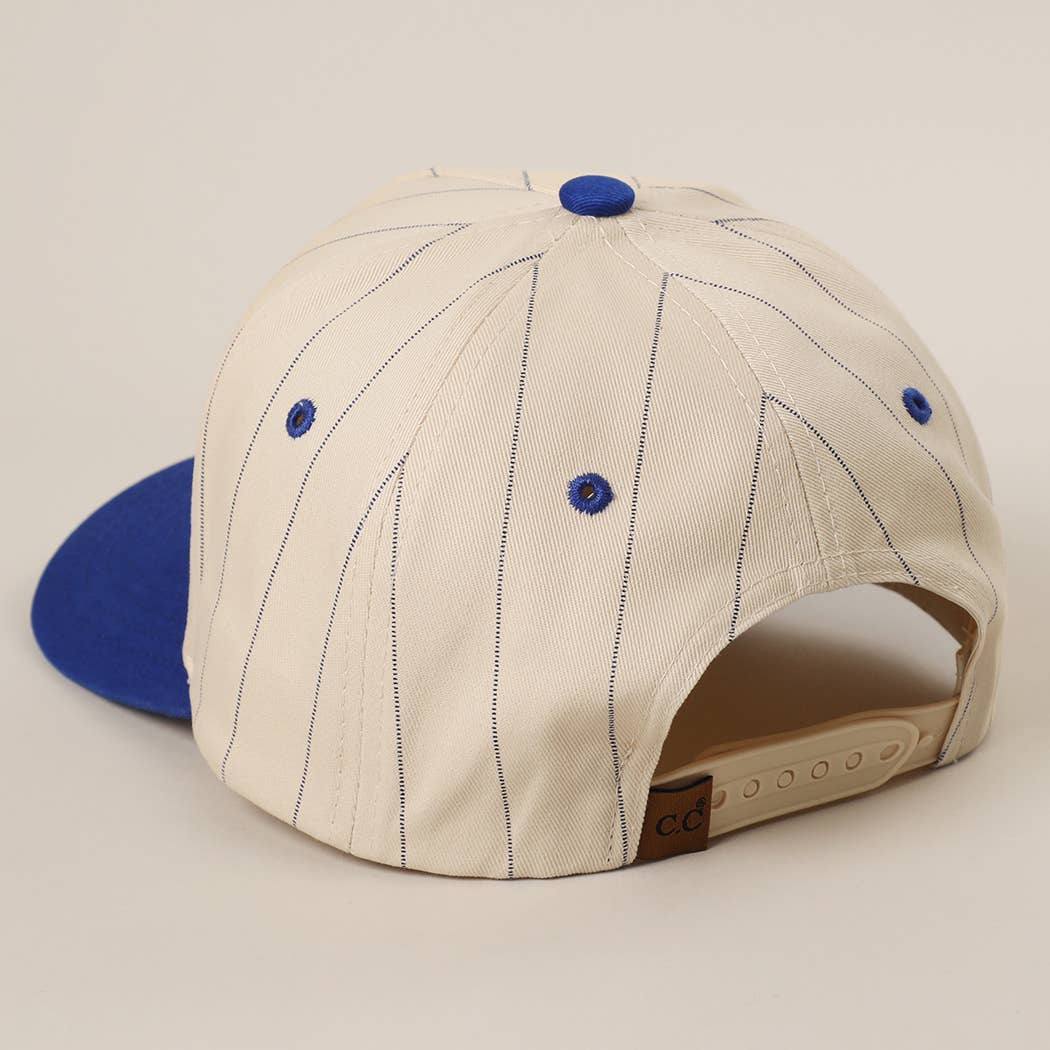 Fashion City - Wholesale Trucker Hat - Unisex - Two-Tone Pinstripe Canvas Trucker Hat10