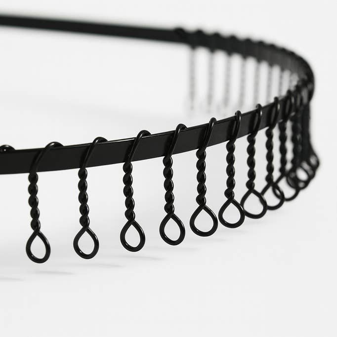 Factory Direct Craft - Wholesale Fashion Headband - Unisex - Black Twisted Wire Jewelry Designer Headbands (Pack of 6)3