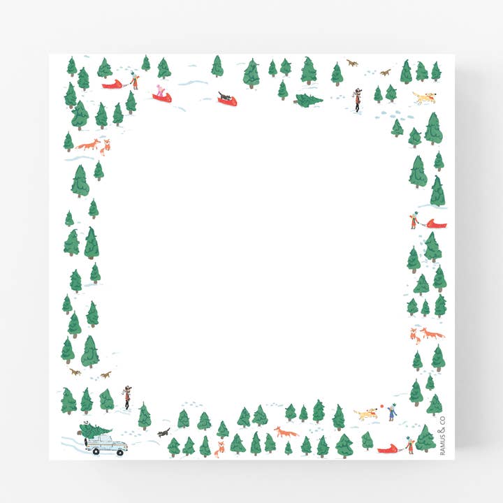 Pine Forest Square Notepad for wholesale by Ramus & Co.
