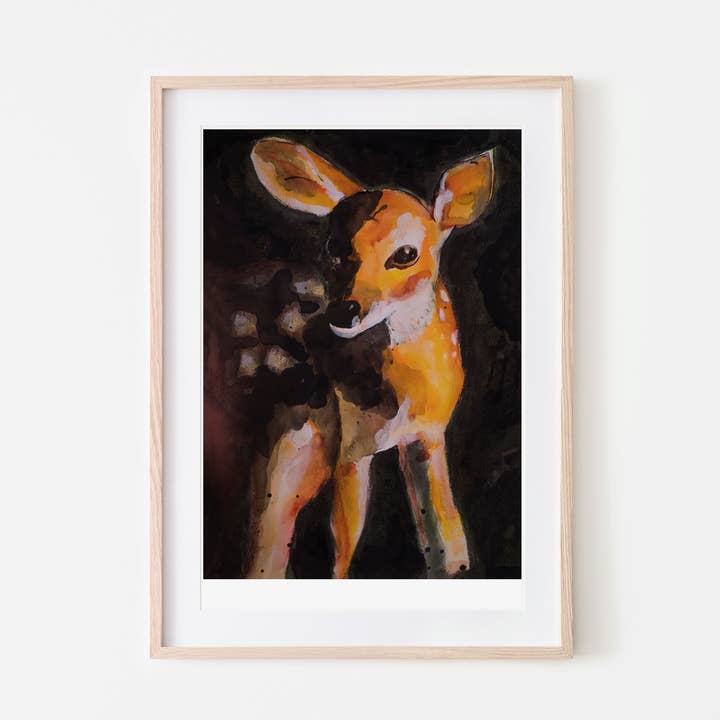 Deer animal print A3 or A4 for wholesale by Studio Angelart