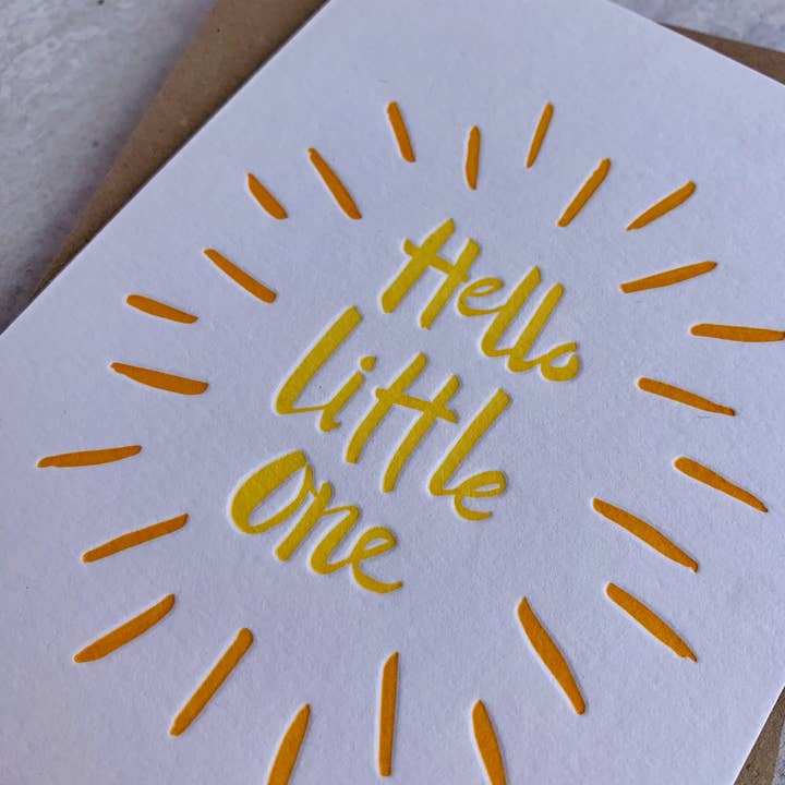 Little Paper Soul - Wholesale Baby Card - Hello Little One, C6 Greeting Card1