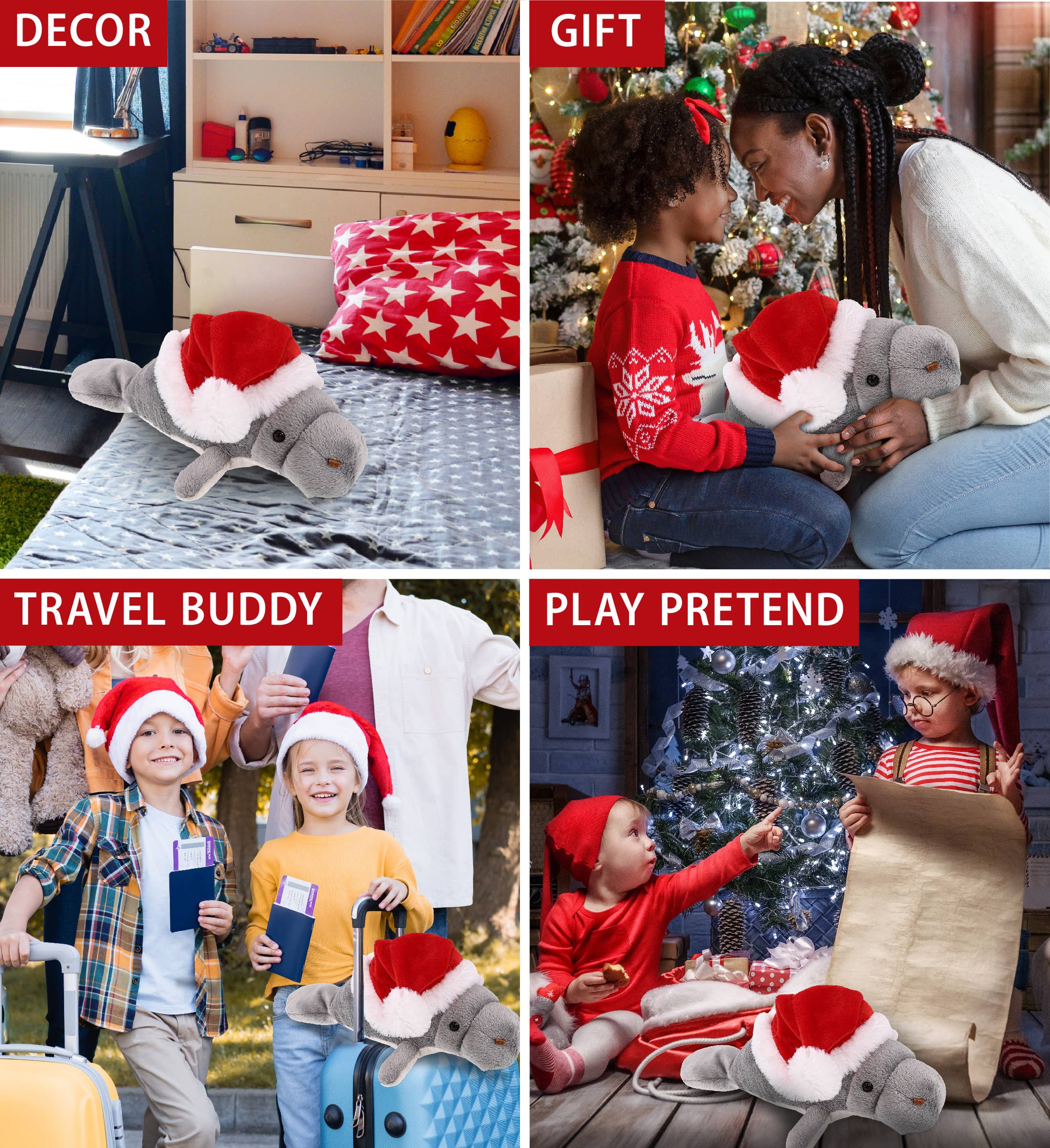 Cota Global – Großhandel Kuschel-/Plüschtier – Kind & Baby – Plüsch-Santa - Wild Collection Plüsch - 9" Graue Seekuh3