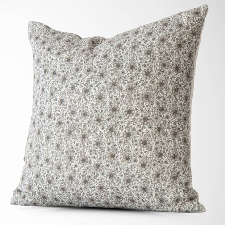 Tajik Home LLC - Wholesale Throw Pillow Cover - Penelope Vintage Petite Floral Pillow Cover - Oyster