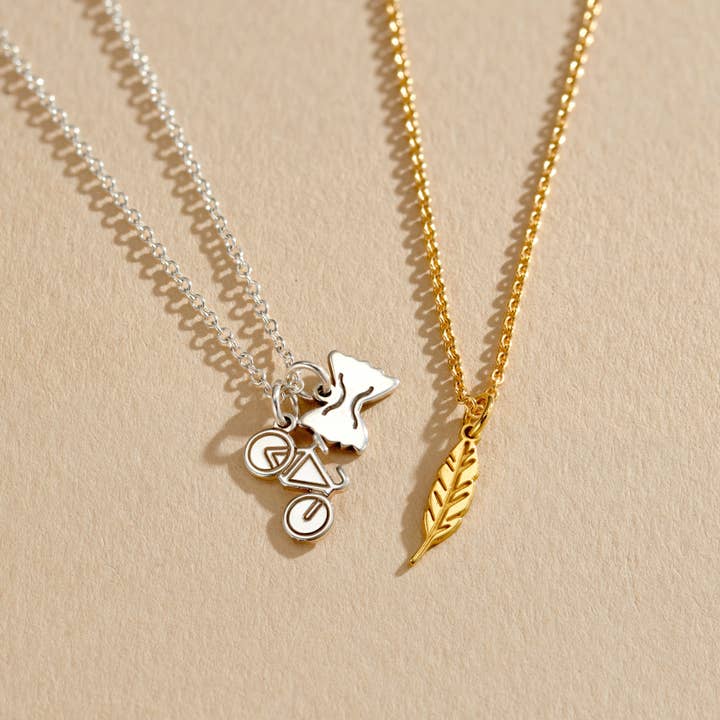 Personalised Dinky Story Charm Necklace for wholesale by Posh Totty Designs