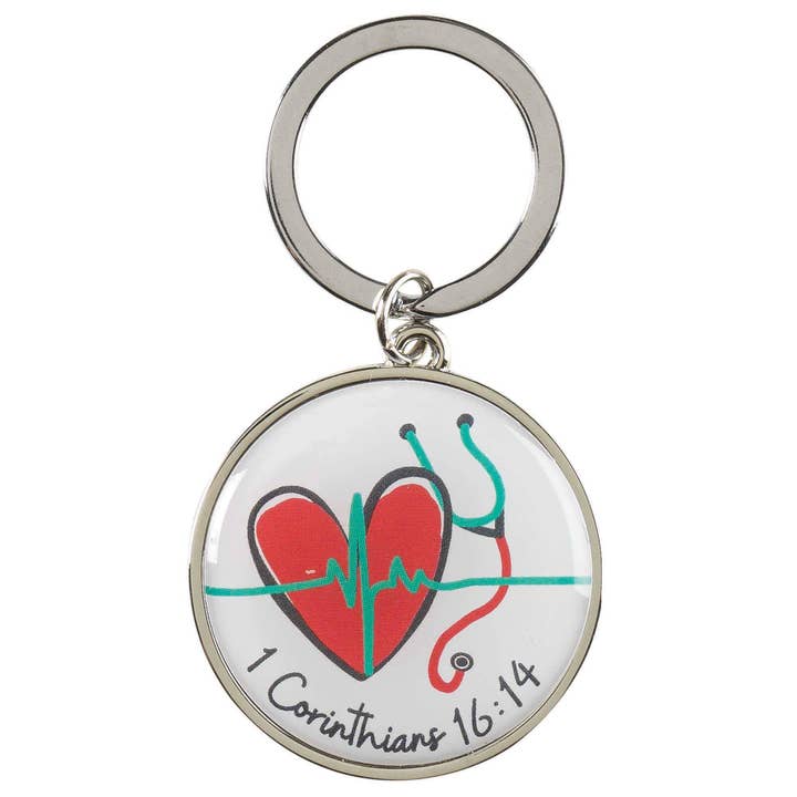 Keyring Nurse 1Cor.16:14 Zinc Al for wholesale by Cottage Garden