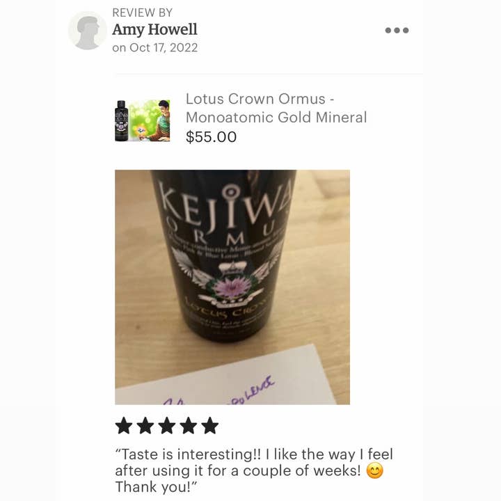 Kejiwa - Wholesale Elixir - Lotus Crown Ormus8