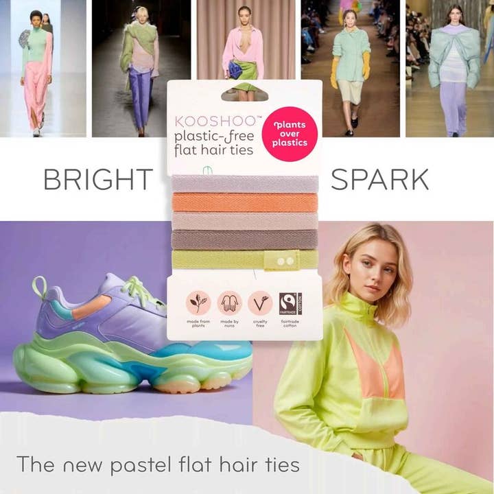 ecoLiving - Wholesale Hair tie - KOOSHOO Plastic Free Hair Ties - 5 packs6