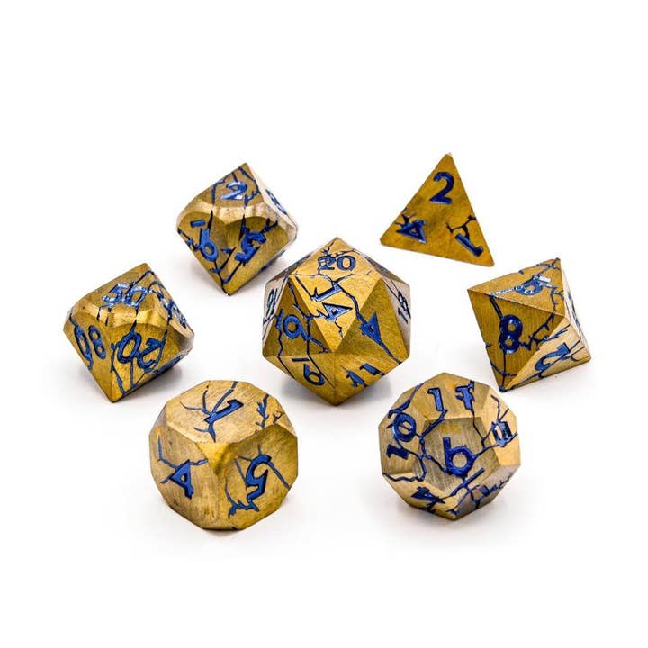 Tabletop Dominion Limited - Wholesale Dice - Hextech | Solid Metal Dice | 7-Polyhedral Set