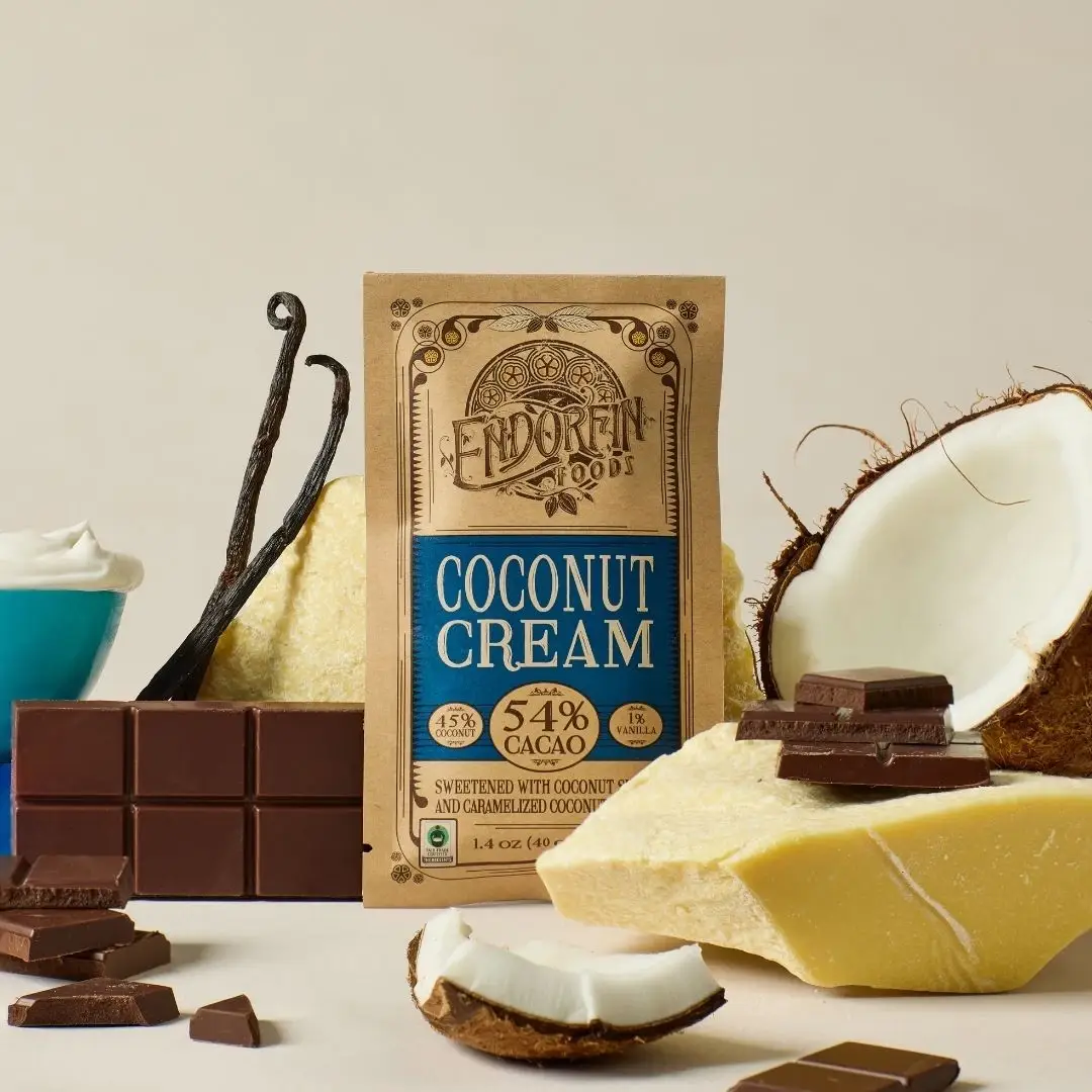 Endorfin Foods - Wholesale Chocolate Bar - Coconut Cream • Coconut Mylk Chocolate Bar • 54% Cacao2
