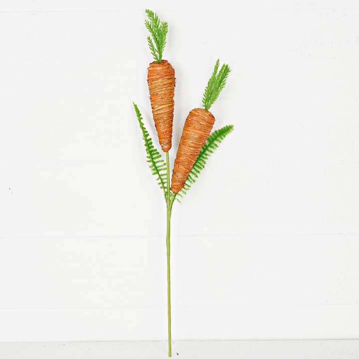 35380- 24inL Raffia Wrapped Carrots Sprayx2 for wholesale by Impressive Enterprises, Inc.