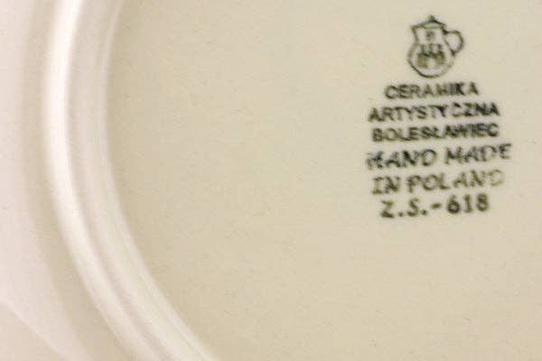 Polmedia Polish Pottery - Wholesale Dinner Plate - Dessert Plate 8" Blue Forget-Me-Nots Theme3