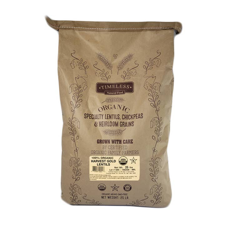 Timeless - Wholesale Beans - Organic Harvest Gold Lentils1