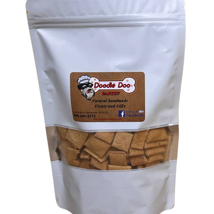 Homemade Dog Treats - Cheese Bits Dog Biscuits 1/2 lb for wholesale by Doodle Doo Bakery