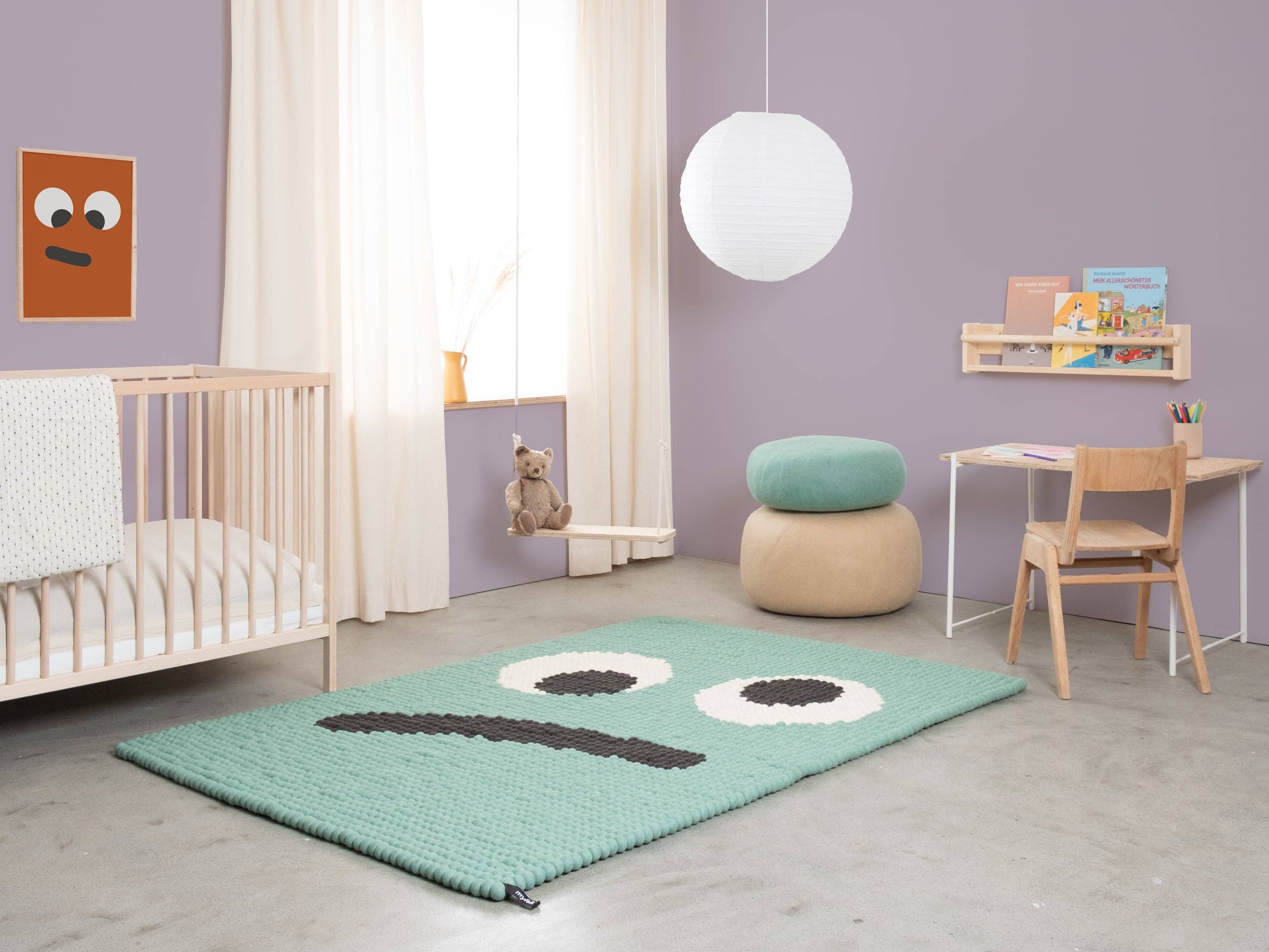 myfelt - Wholesale Area Rug - Kids & Baby - Heinz Felt Ball Rug Rectangular 100% Wool4