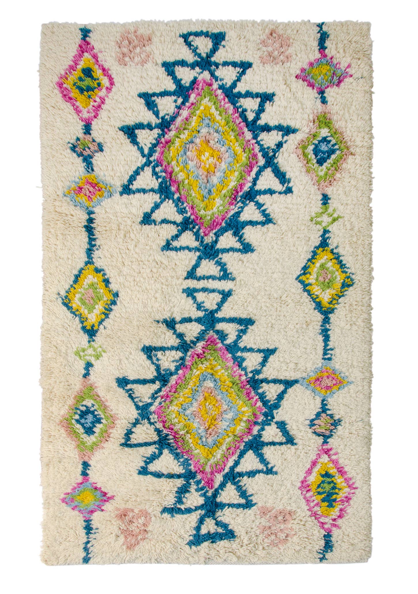 Namaste - Wholesale Area rug - Meha Geometric Pattern Shaggy Wool Rug 90 X 150Cm0