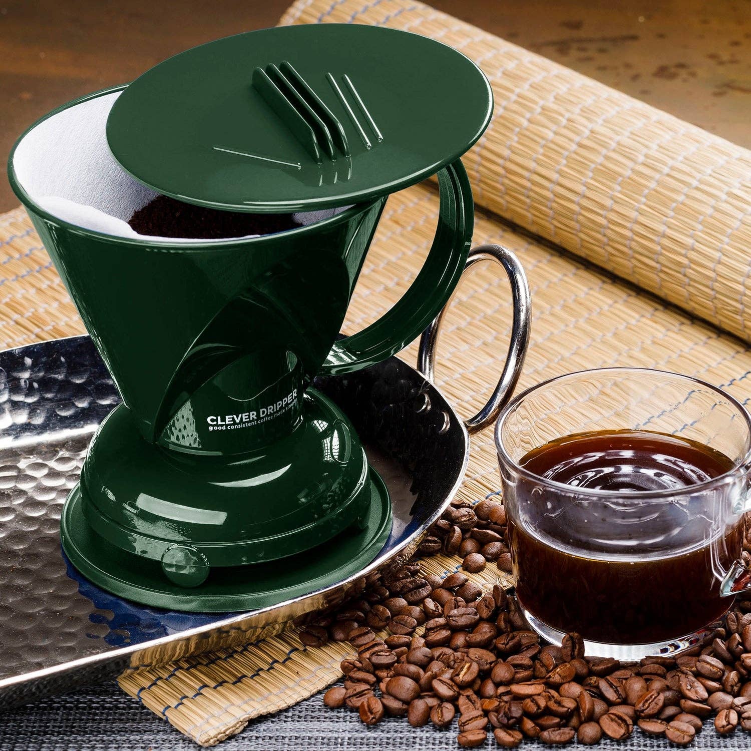 Sable Brew - Wholesale Pour Over & Dripper - Clever Coffee Dripper and Filters, Large 18 oz (Dark Green)3