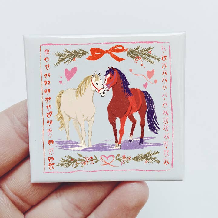 Aimants drôles cadeaux mignons amour cœurs de la Saint-Valentin chevaux pour la vente par Sassper Goods