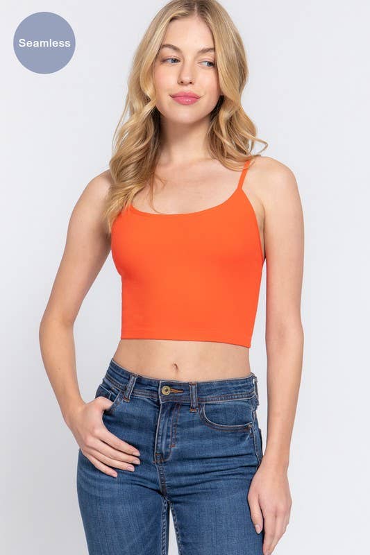 Active Basic | Active USA - Vente Caraco – femme - Camisole côtelée sans coutures à col rond11
