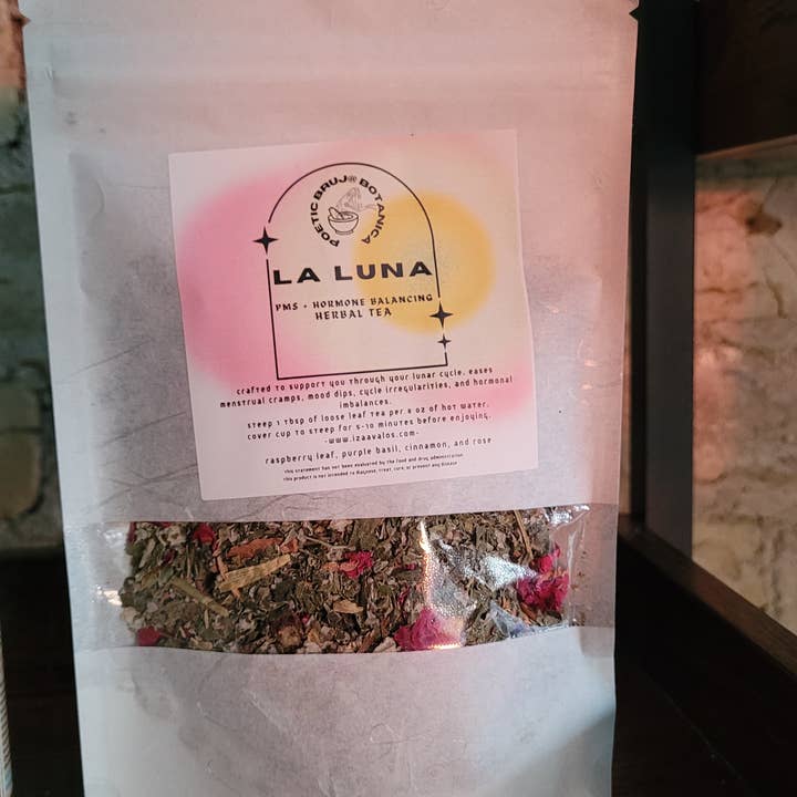 La Luna Herbal Tea :: Hormone Balance | PMS Support for wholesale by Poetic Bruja Botanica