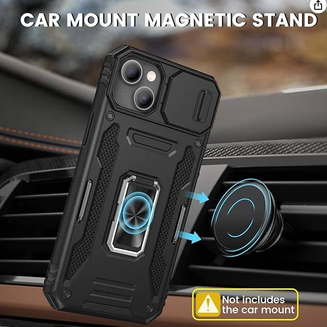 I Phone 13 Case – Shockproof, Magnetic Stand, Camera Protection, Black for wholesale by Wittbizz Snacks