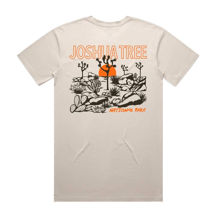 Joshua Tree National Park Scene Tee, Bone for wholesale by Wyld & Roam