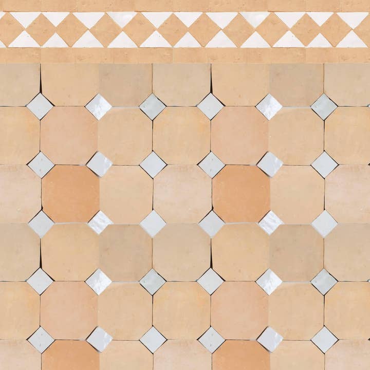 Moroccantastics - Wholesale Wall Tile - Handcrafted Natural & White Moroccan Zellige Tiles – Octagon & Bouchon Patterns6