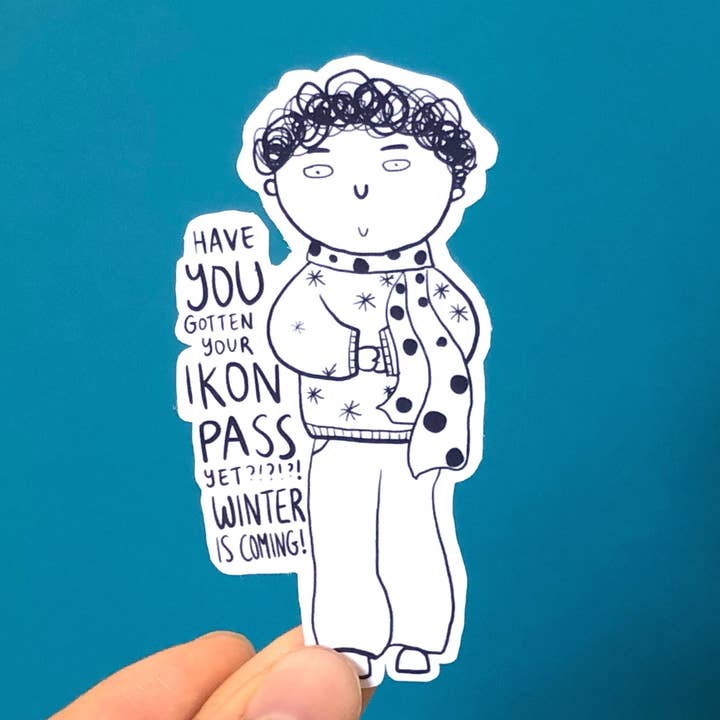 Ski Bum Sticker | Winter Gifts, Laptop & Water Bottle Decals for wholesale by The Colorful Place