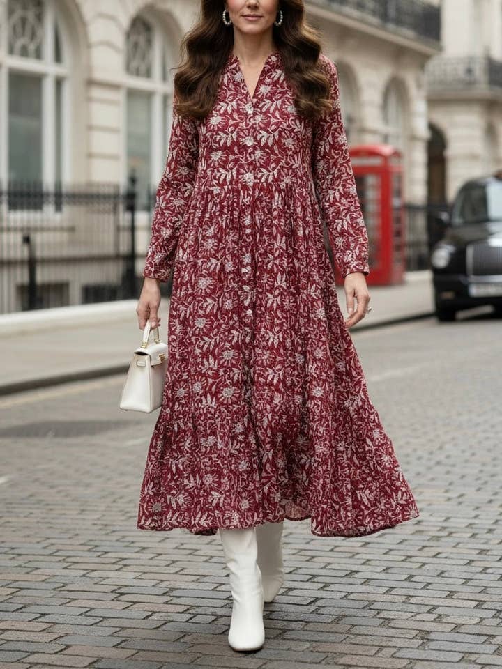 Vestido Maxi Rojo Brisa para venta al por mayor de Designerfriday