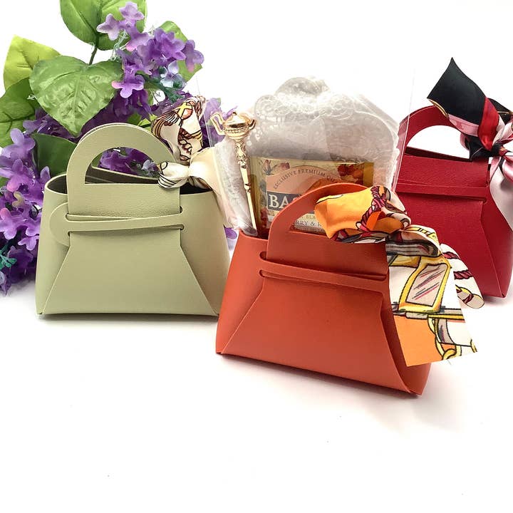 All Little Cute Things - Wholesale Gift Bag Set/Pack - Tea Party Gifts, Fashion Handbag Purse, Tea Spoon Napkin