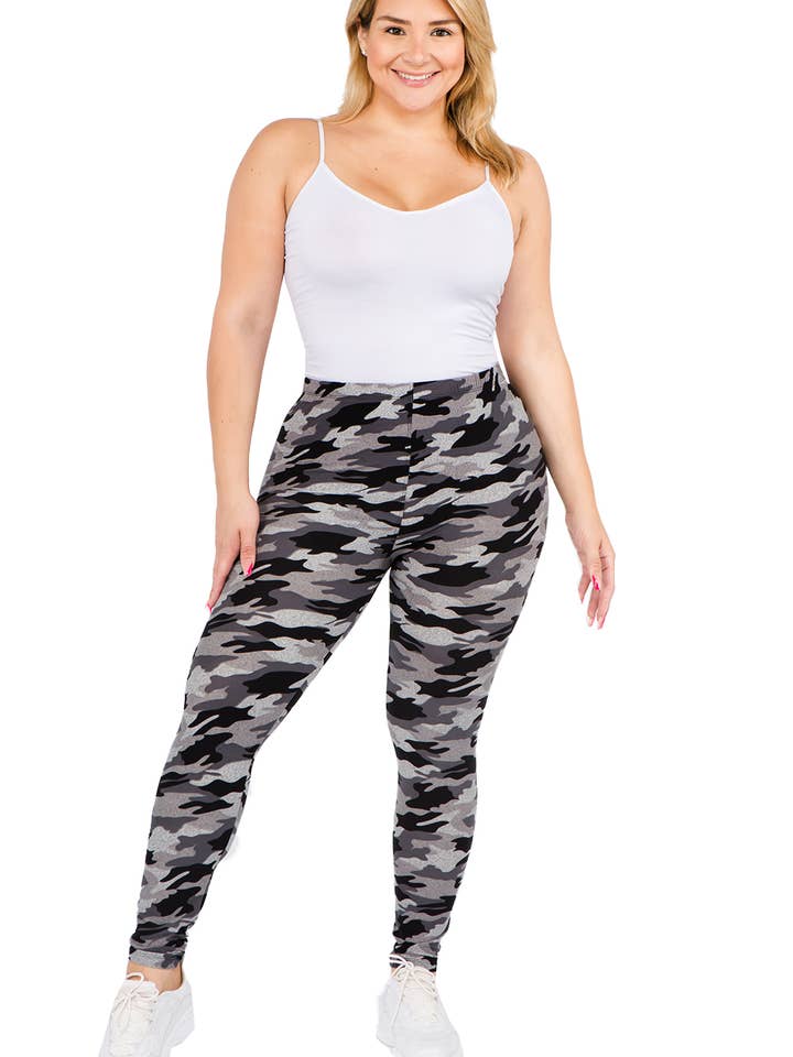 ITZON - Wholesale Athletic/Lounge Leggings - Women's - PL149 Camo Legging - Regular3
