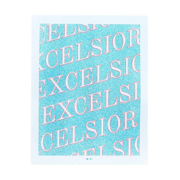 Excelsior - Impression d'art de risographe pour la vente par Next Chapter Studio