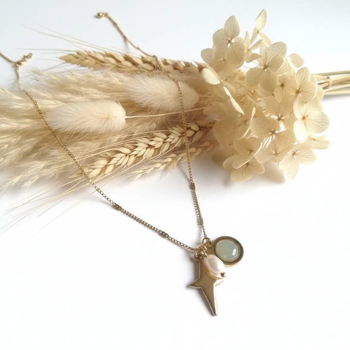 Grøn Aventurin Sten Halskæde for engroshandel hos Produtos Namasté