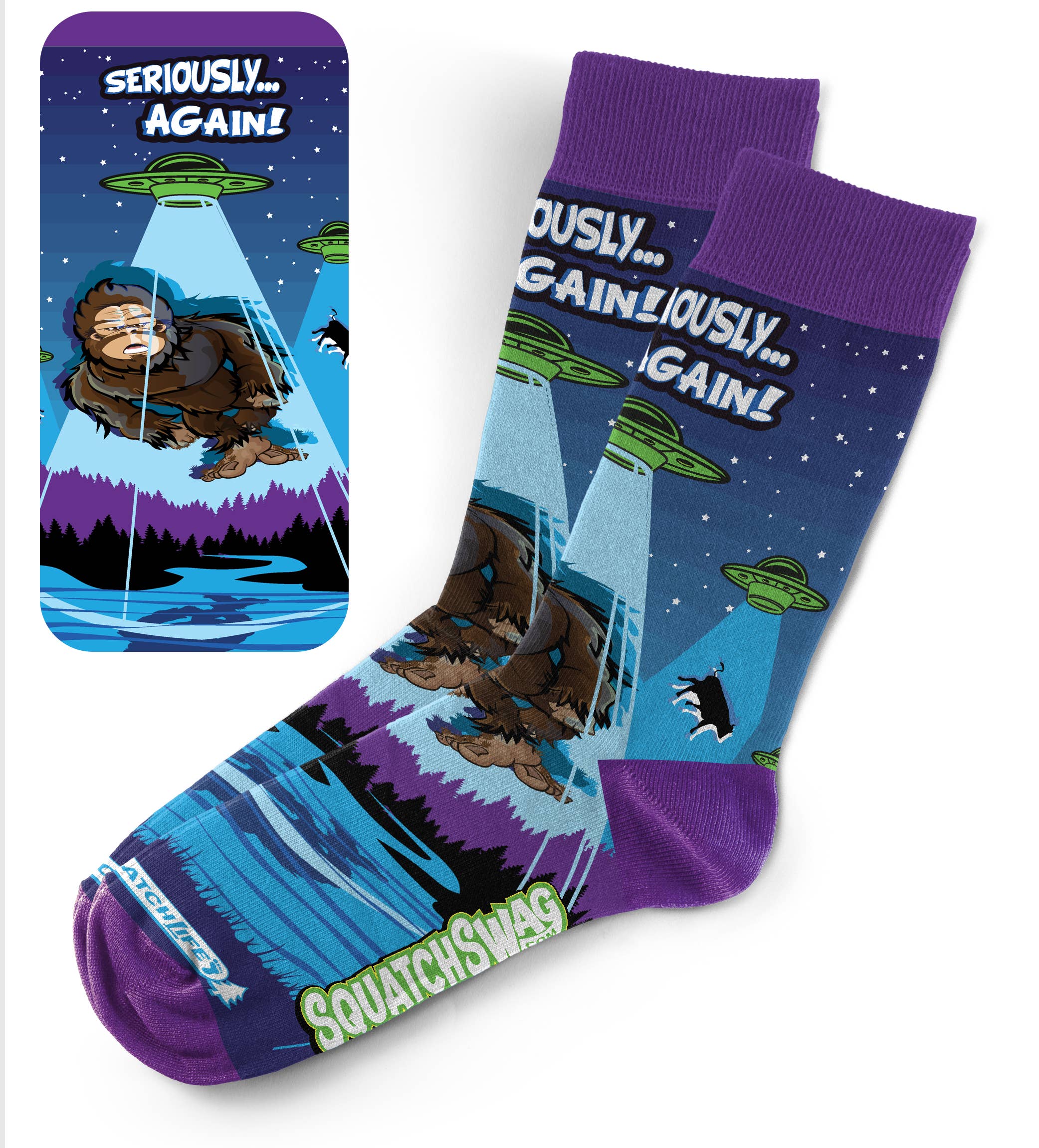 SquatchSwag - Venta al por mayor Calcetines - Unisex - Calcetines Bigfoot - Calcetines BillyBob Bigfoot Fun1