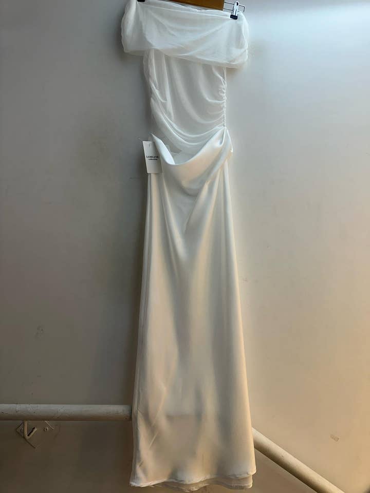 7089/61109 Abito lungo a bustier tinta unita per la vendita all'ingrosso da parte di LORIANE