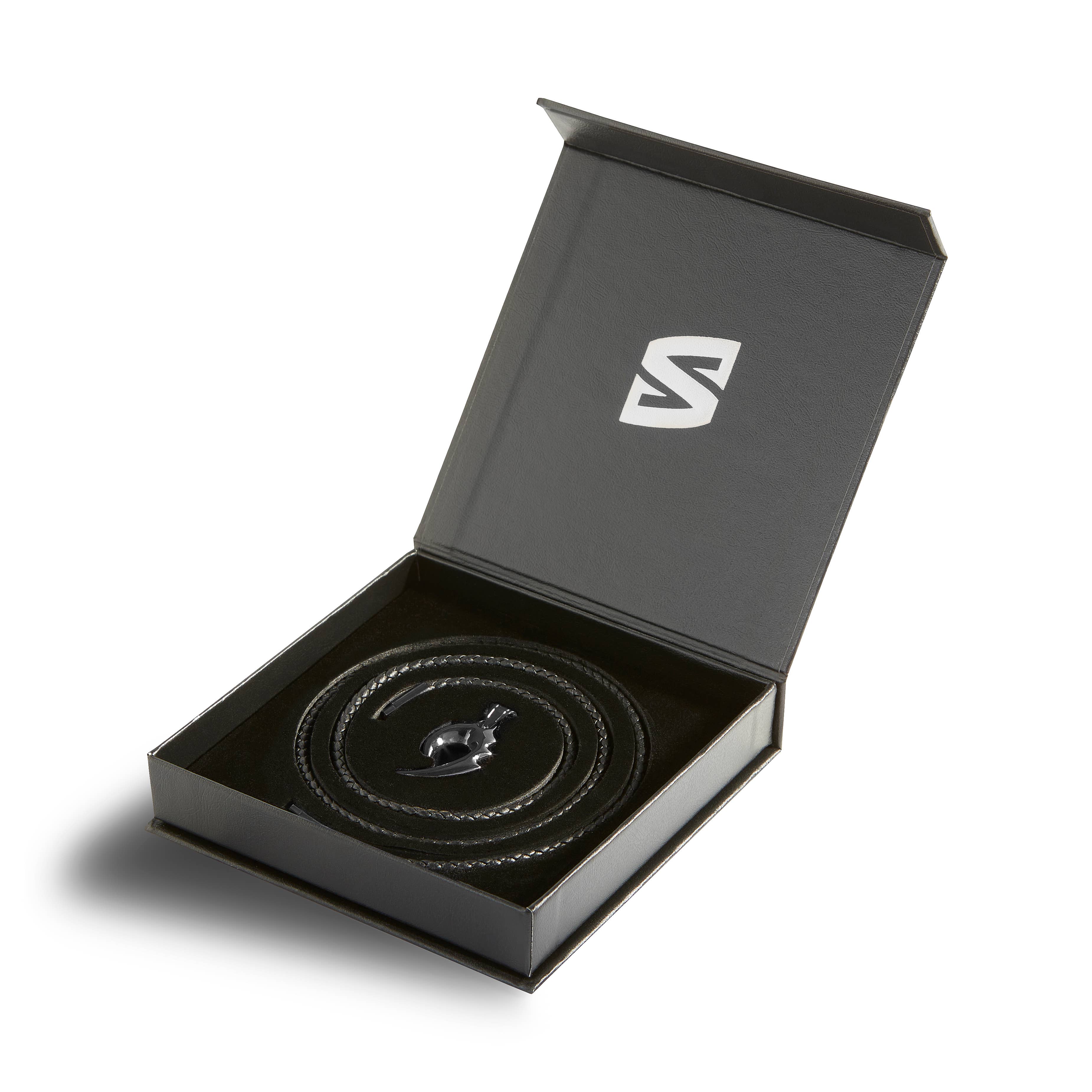 SERASAR – Engroshandel Smykker - Herre – Læderhalskæde ”Flame” - sort - N0042