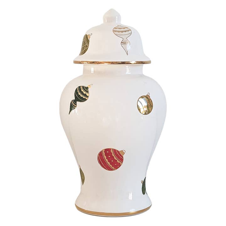 Lo Home | Ruby Clay - Wholesale Decorative Jar - Classic Baubles Ginger Jars with 22K Gold Accents2