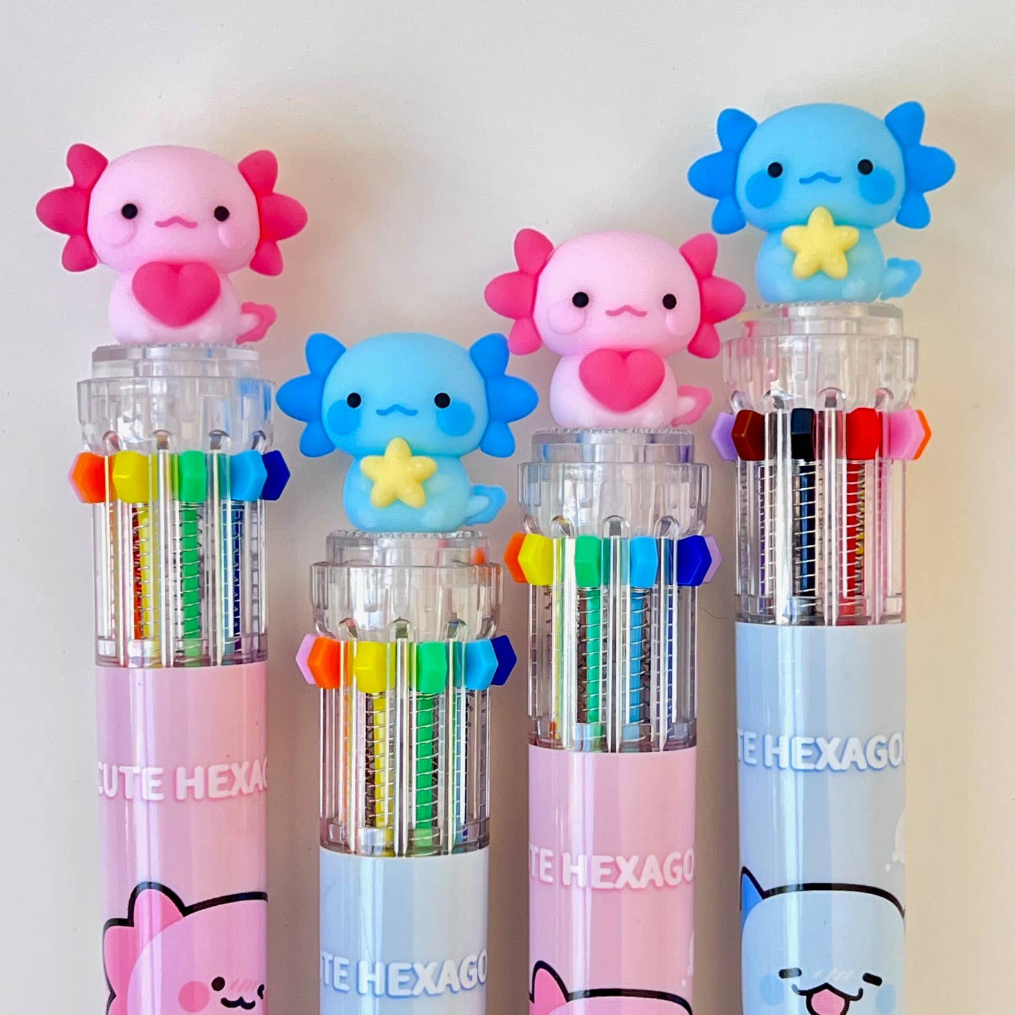 BCmini - Wholesale Pen - 23035 Axolotl 10-Color Retractable Ball Pen-3619