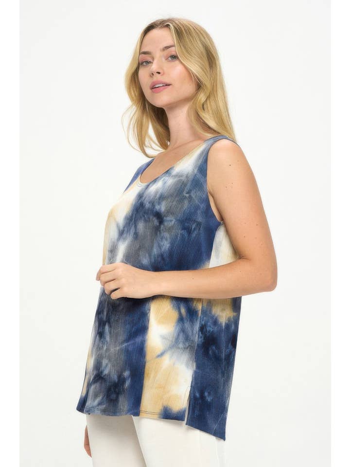 CC Wholesale Clothing - Wholesale Tank top – Women′s - Andante Tie Dye Print Sleeveless Tank Top11