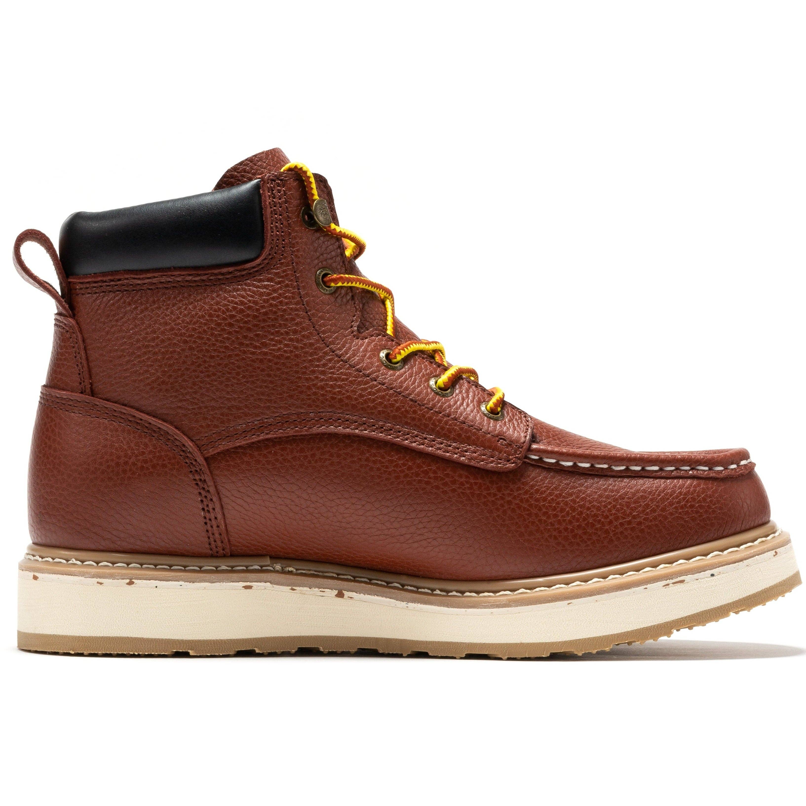 Rock Rooster Footwear - Wholesale Boots - Unisex - ROCKROOSTER Walker Men's 6 Inch Brown Soft Toe Wedge Work Boots SAP3604