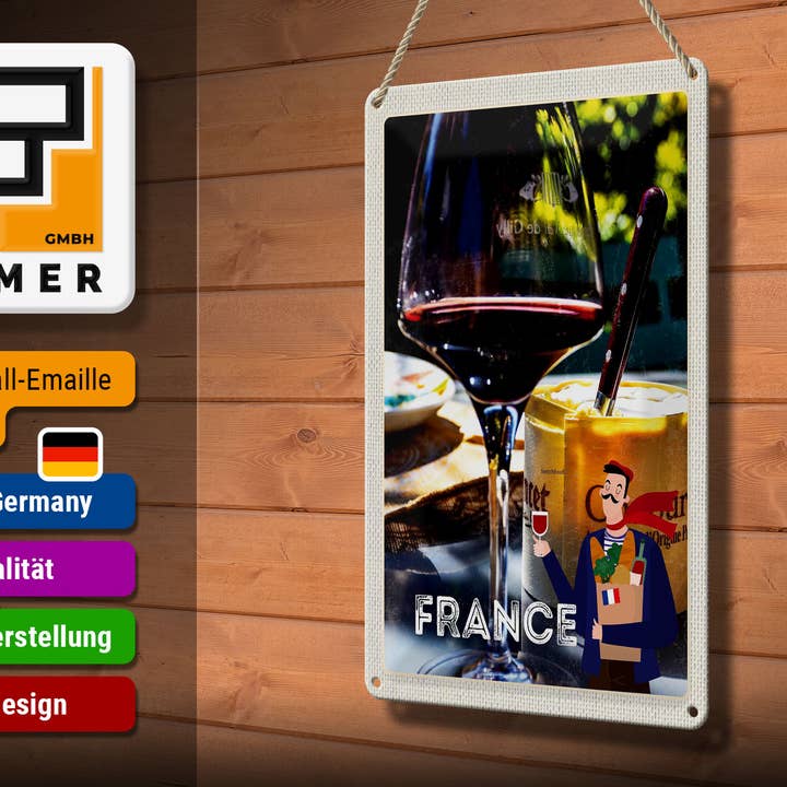 Femer - Wholesale Sign - Travel Tin Sign 20x30cm France Camembert Delicacy2