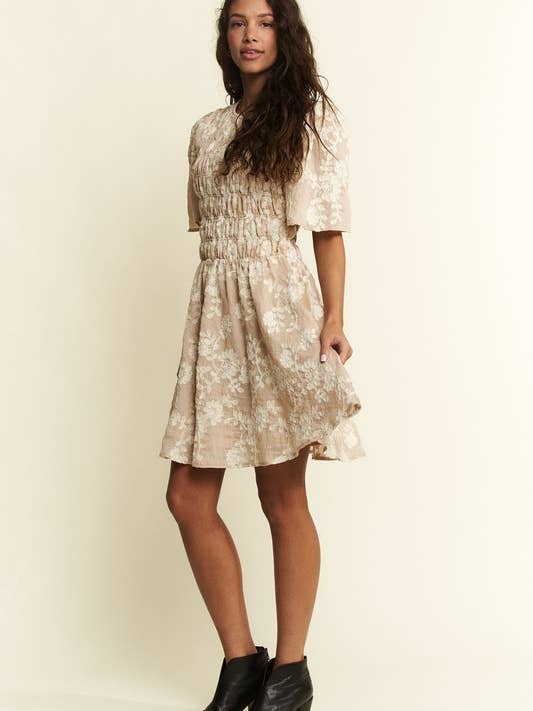 JADE BY JANE - Wholesale Dress - Women's - FLORAL PRINT EMBROIDED MINI DRESS4