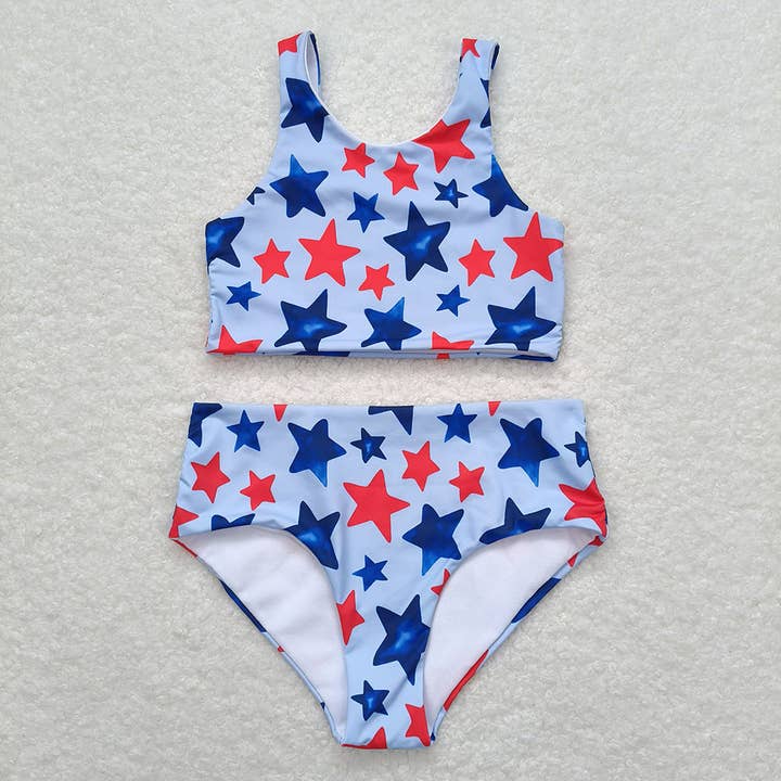 Maillots de bain Stars 4 juillet pour bébés et filles, 2 pièces pour la vente par Aier Wholesale