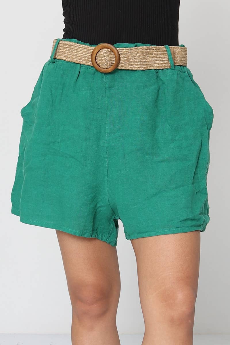 LÉA & LUC – wholesale Shorts – Dam – Shorts i 100 % linne med bälte REF. 505715