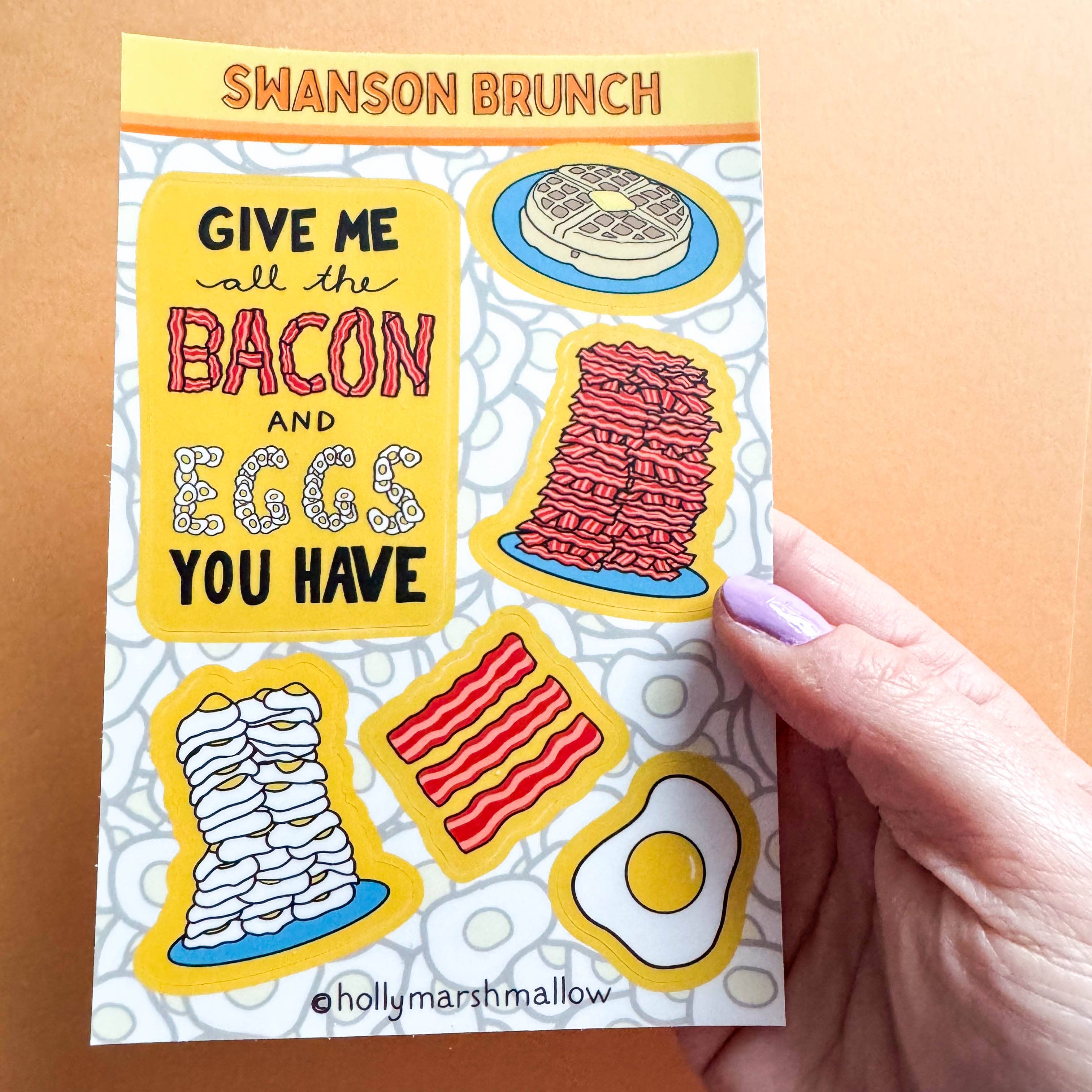 hollymarshmallow - Wholesale Sticker - All the Bacon and Eggs You Have Sticker Sheet2