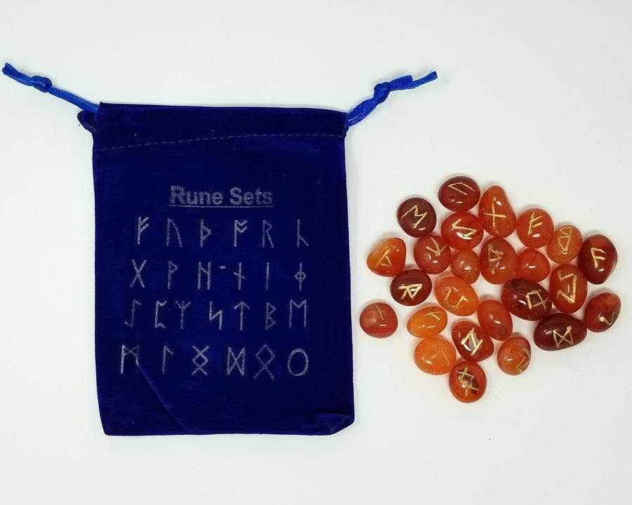 GREENROOTS USA LLC - Wholesale Spiritual Stone/Crystal - Carnelian Rune Set0