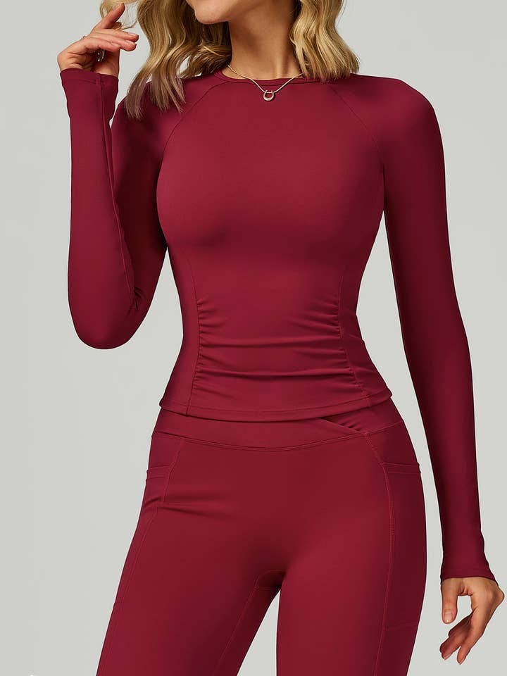 T-shirt à manches longues col rond ajusté pour la vente par Crave by FW