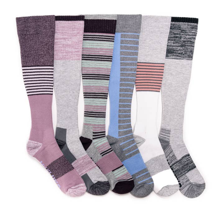 Muk Luks Women's 6 Pack Cotton Compression Socks for wholesale on Faire