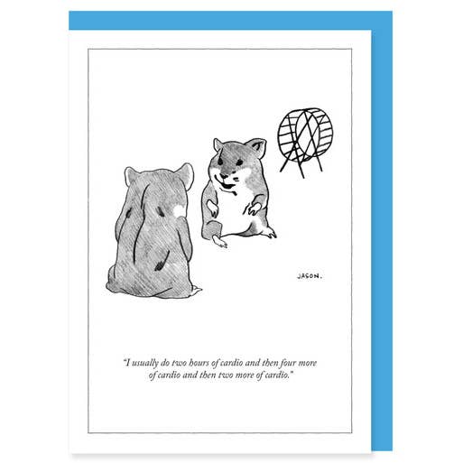 Nelson Line - Wholesale Everyday Greeting Card - (V) CARDIO - 5 x 7 NEW YORKER CARD